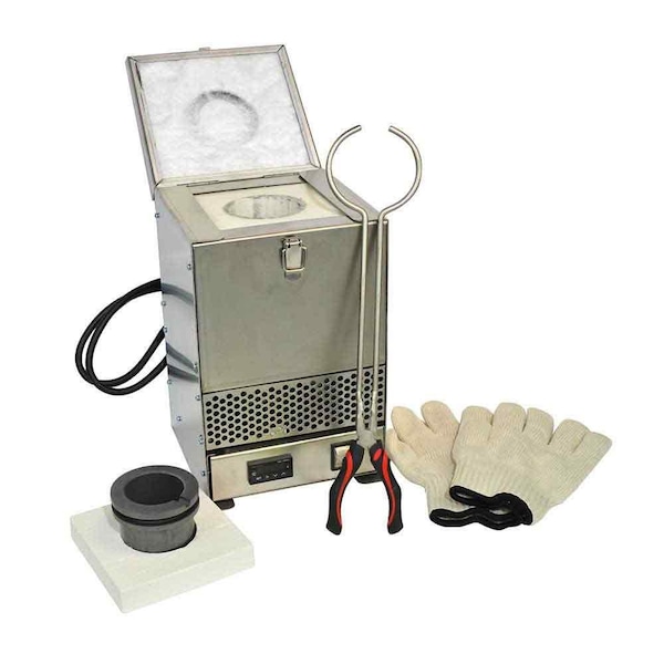 Hardin Stainless Steel Tabletop Melting Furnace with 3kg Crucible 110 Volt 1.5KW HD-2343SS - main